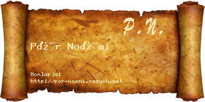 Pór Noémi névjegykártya